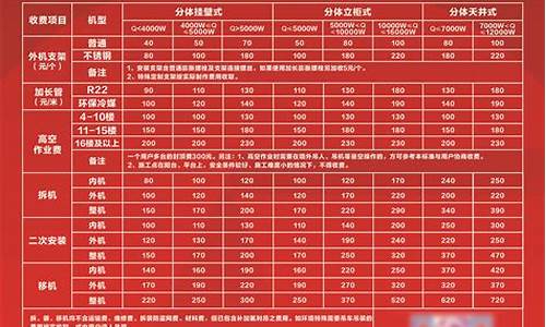 格力空调移机收费标准2023价格_格力空调移机收费标准2023